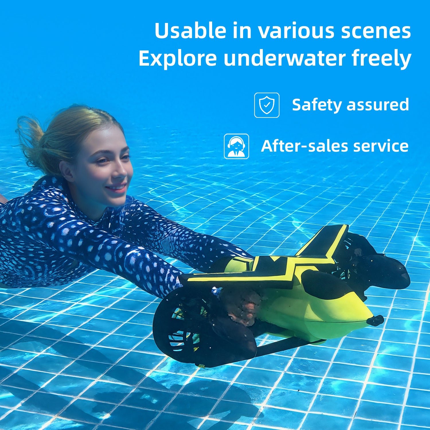 HAVOSPARK S4 Electric Underwater Scooter – Dual 500W Motors, 30m Depth, 2m/s Speed - Image 7