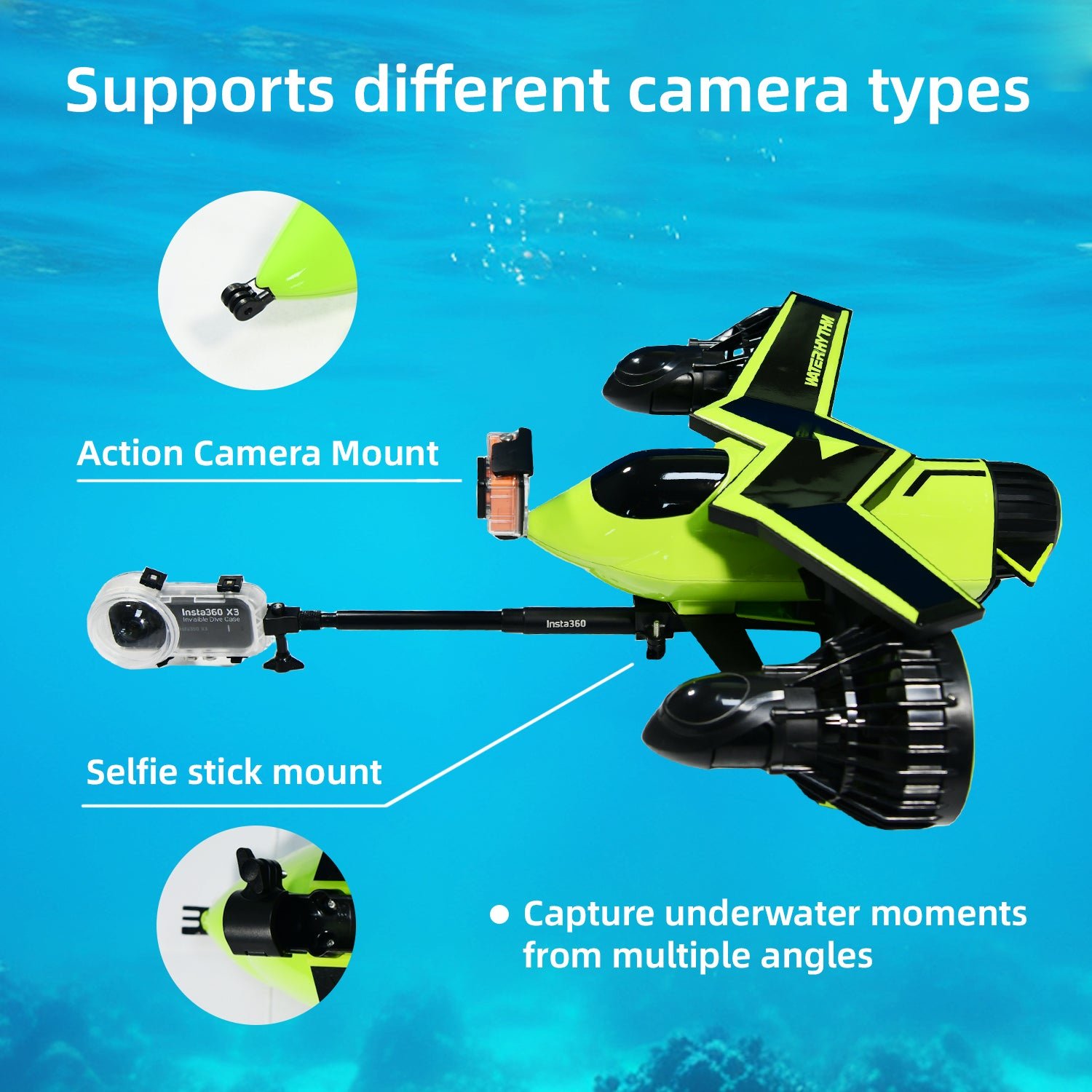 HAVOSPARK S4 Electric Underwater Scooter – Dual 500W Motors, 30m Depth, 2m/s Speed - Image 9