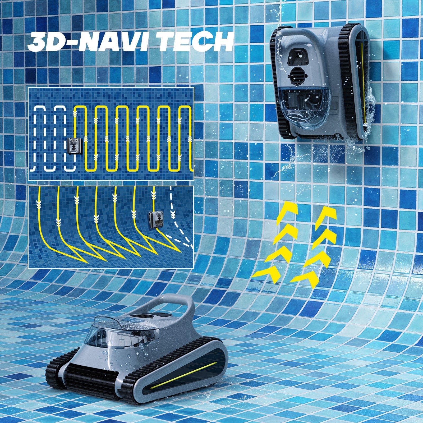 Havospark Robotic Pool Vacuum Cleaner for All Pool Shapes -SAT 30 — Up to 2150 sq ft / 3 m Depth, 2.5L Filter Basket, Cordless & Rechargeable - Image 10